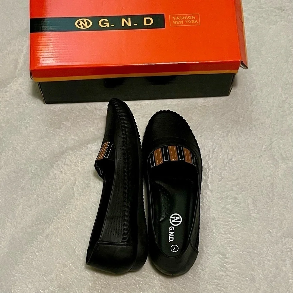 GND Black Loafers Shoes Size 7